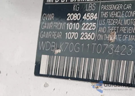 2001 Mercedes-Benz Clk 430 z USA, uszkodzony, nr VIN WDBLK70G11T073423